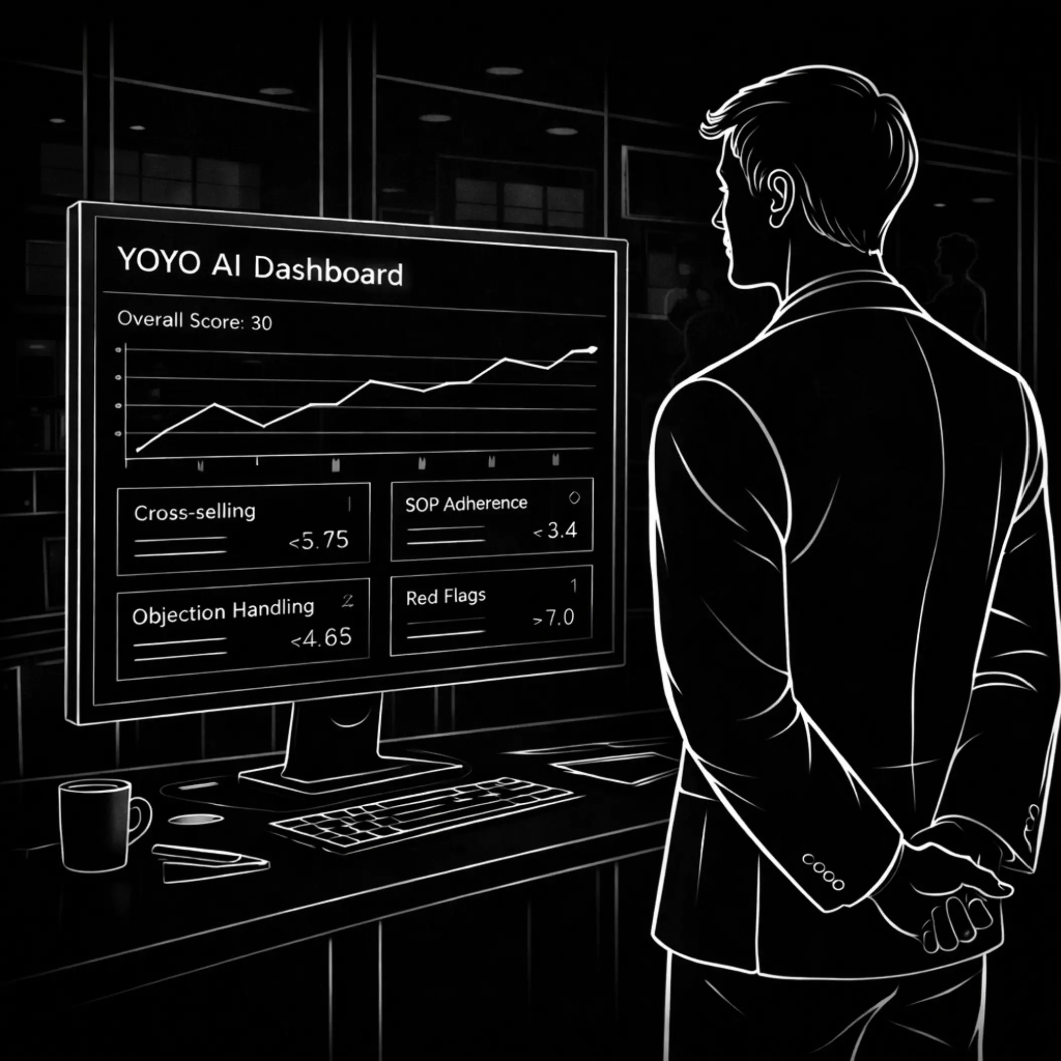 Brand team member viewing YOYO AI Dashboard